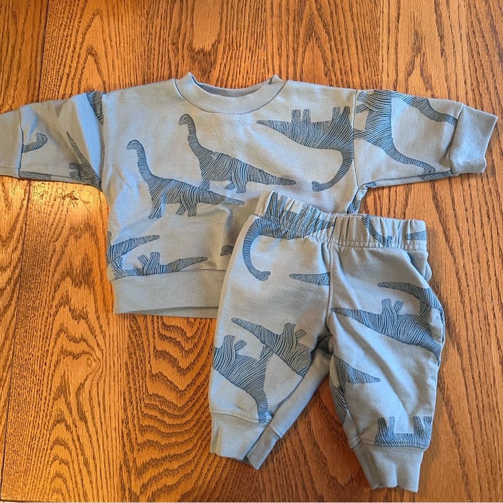 Carter's Blue Dinosaur 0-3m Baby Set